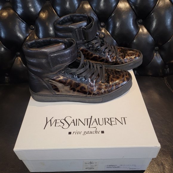 Yves Saint Laurent - Malibu High Top Leopard Leather - YSL - Picture 1 of 12